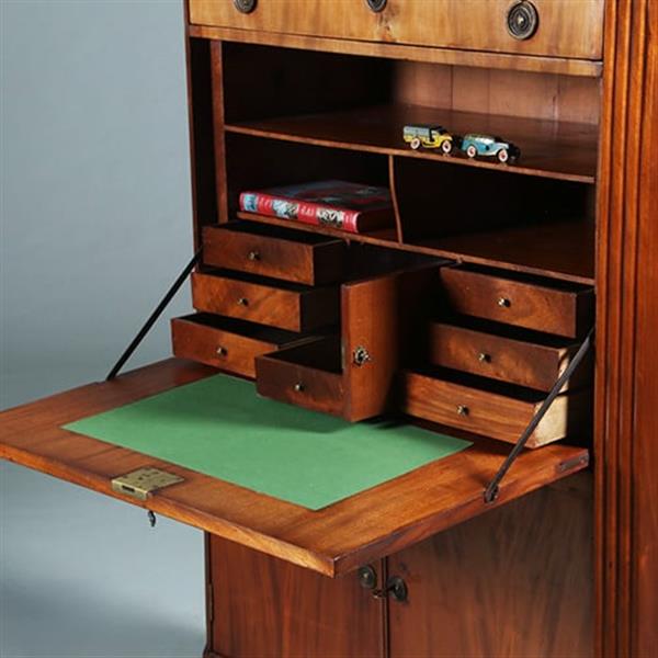 Grote foto blonde mahonie louis seize secretaire abattant ca. 1800 no.280345 antiek en kunst overige in antiek gebruiksvoorwerpen