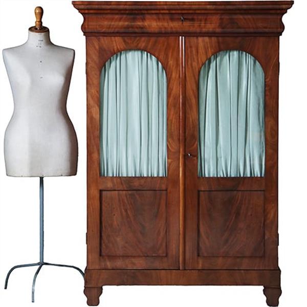 Grote foto biedermeier boekenkastje met getoogde ruiten uitneembare bespanning ca 1830 mahonie no.280320 antiek en kunst stoelen en banken