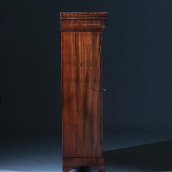 Grote foto biedermeier boekenkastje met getoogde ruiten uitneembare bespanning ca 1830 mahonie no.280320 antiek en kunst stoelen en banken