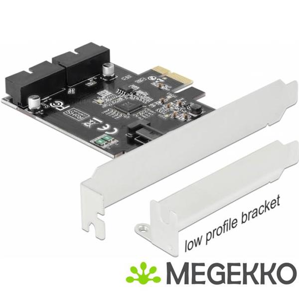 Grote foto delock 90387 pci express x1 kaart naar 2 x interne usb 3.0 pins header computers en software overige computers en software