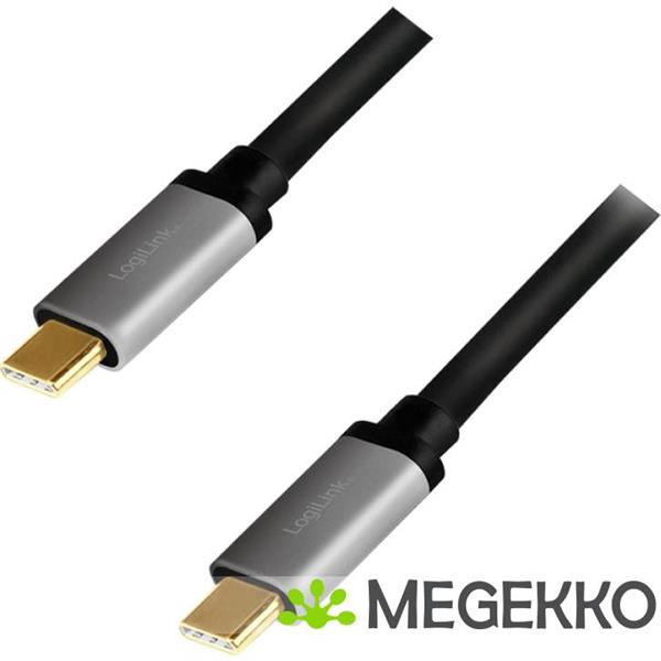 Grote foto logilink cua0107 usb kabel 1 m usb 3.2 gen 2 3.1 gen 2 usb c zwart grijs computers en software overige computers en software