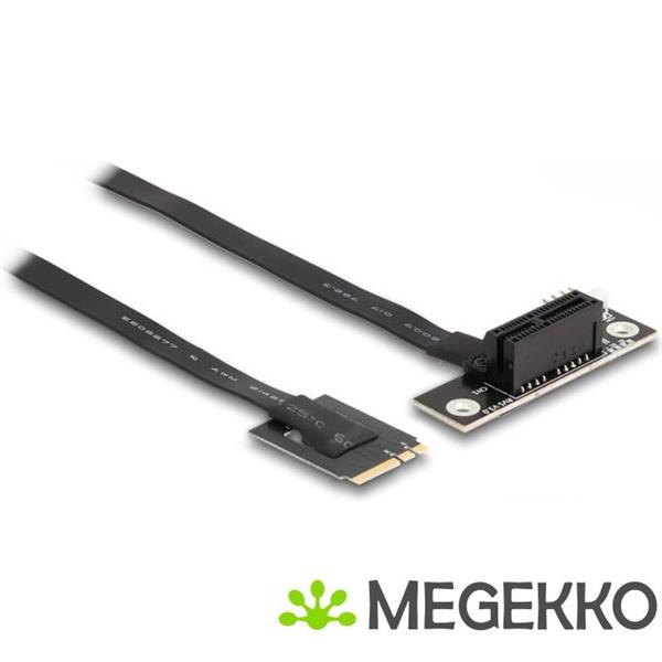 Grote foto delock 64217 m.2 key a e naar pcie x1 nvme adapter haaks met 20cm kabel computers en software netwerkkaarten routers en switches