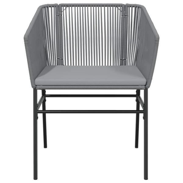 Grote foto vidaxl 5 delige tuinset met kussens poly rattan glas grijs tuin en terras tuinmeubelen