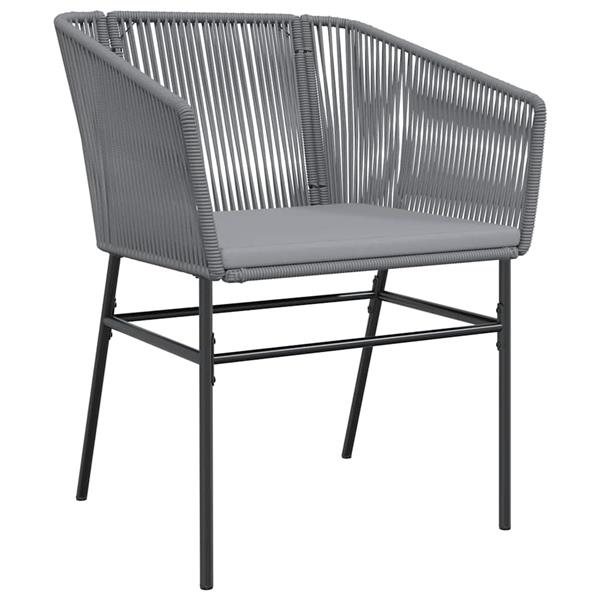 Grote foto vidaxl 5 delige tuinset met kussens poly rattan glas grijs tuin en terras tuinmeubelen