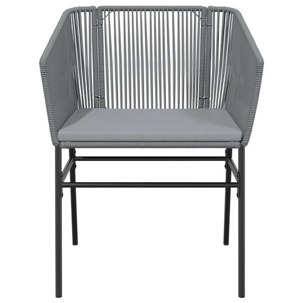 Grote foto vidaxl 5 delige tuinset met kussens poly rattan glas grijs tuin en terras tuinmeubelen