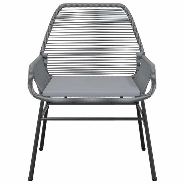 Grote foto vidaxl 5 delige tuinset met kussens poly rattan glas grijs tuin en terras tuinmeubelen