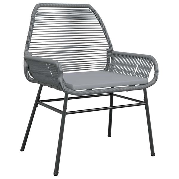 Grote foto vidaxl 5 delige tuinset met kussens poly rattan glas grijs tuin en terras tuinmeubelen