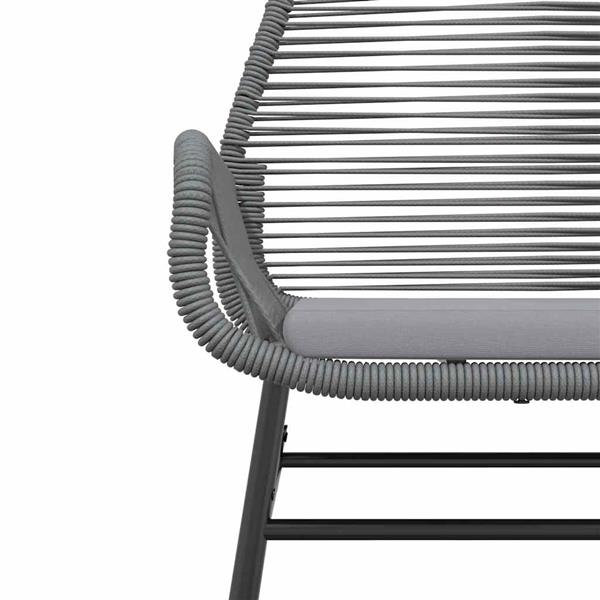 Grote foto vidaxl 3 delige tuinset met kussens poly rattan glas grijs tuin en terras tuinmeubelen