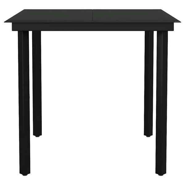 Grote foto vidaxl 3 delige tuinset met kussens poly rattan glas bruin tuin en terras tuinmeubelen