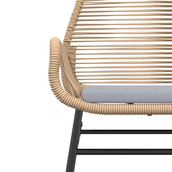 Grote foto vidaxl 3 delige tuinset met kussens poly rattan glas bruin tuin en terras tuinmeubelen