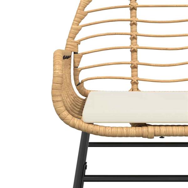 Grote foto vidaxl 3 delige tuinset met kussens poly rattan glas bruin tuin en terras tuinmeubelen