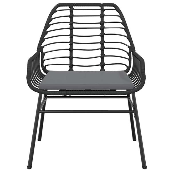 Grote foto vidaxl 5 delige tuinset met kussens poly rattan glas zwart tuin en terras tuinmeubelen