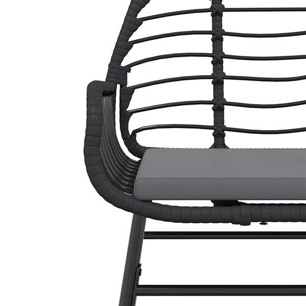 Grote foto vidaxl 5 delige tuinset met kussens poly rattan glas zwart tuin en terras tuinmeubelen