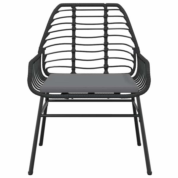 Grote foto vidaxl 3 delige tuinset met kussens poly rattan glas zwart tuin en terras tuinmeubelen