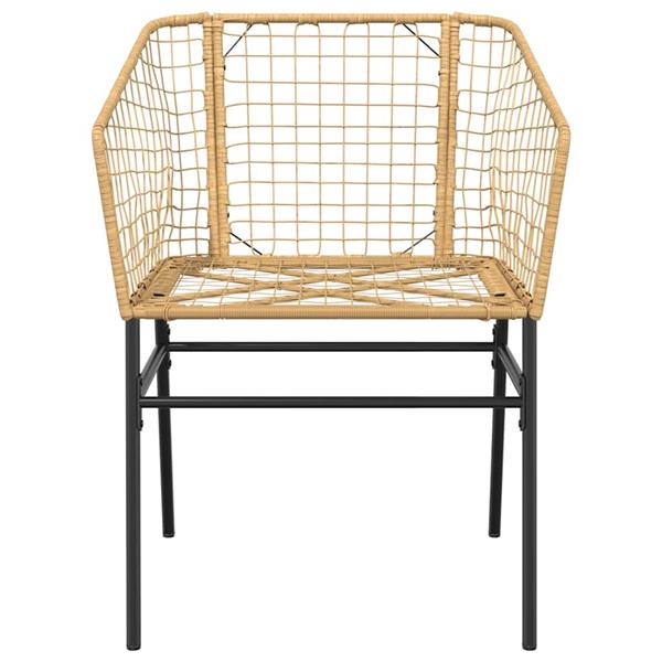 Grote foto vidaxl 5 delige tuinset poly rattan glas bruin tuin en terras tuinmeubelen