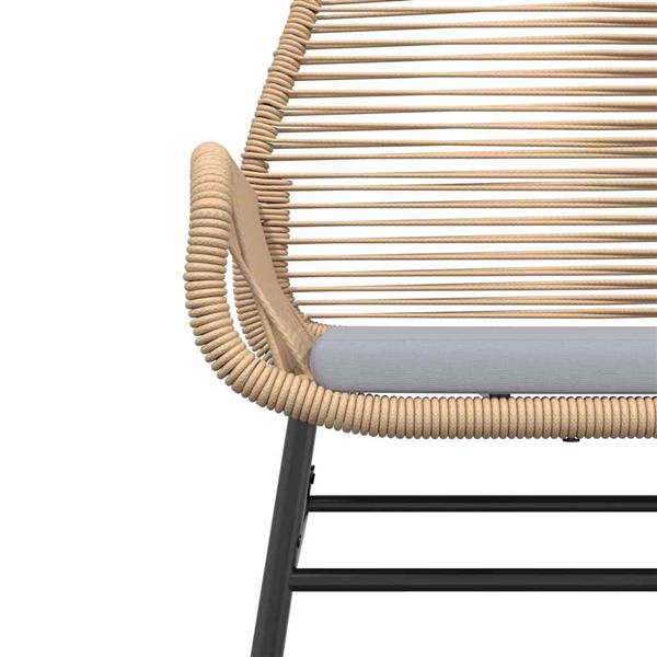 Grote foto vidaxl 3 delige tuinset met kussens poly rattan glas bruin tuin en terras tuinmeubelen