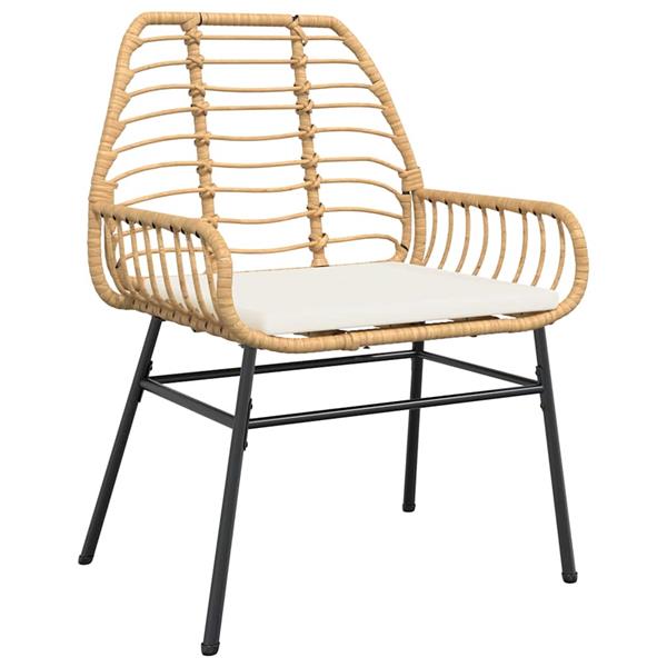Grote foto vidaxl 5 delige tuinset met kussens poly rattan glas bruin tuin en terras tuinmeubelen
