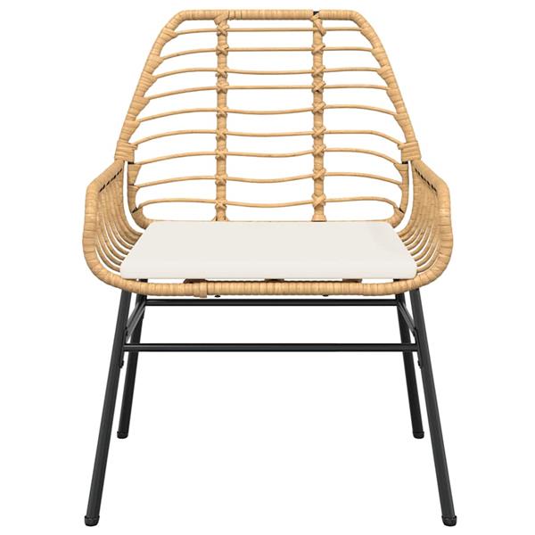 Grote foto vidaxl 5 delige tuinset met kussens poly rattan glas bruin tuin en terras tuinmeubelen