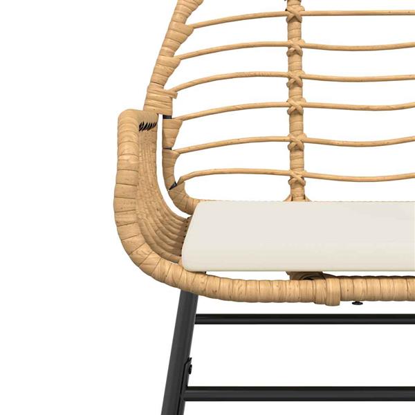 Grote foto vidaxl 5 delige tuinset met kussens poly rattan glas bruin tuin en terras tuinmeubelen
