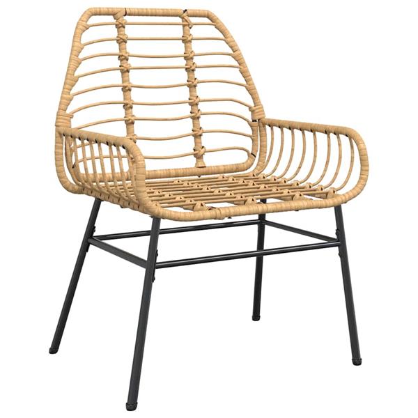 Grote foto vidaxl 5 delige tuinset poly rattan glas bruin tuin en terras tuinmeubelen