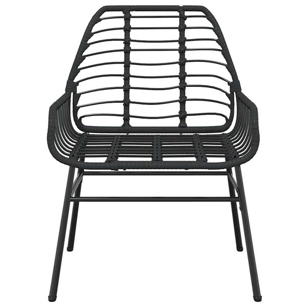 Grote foto vidaxl 5 delige tuinset poly rattan glas zwart tuin en terras tuinmeubelen