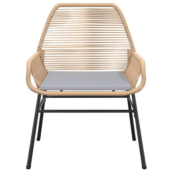 Grote foto vidaxl 5 delige tuinset met kussens poly rattan glas bruin tuin en terras tuinmeubelen
