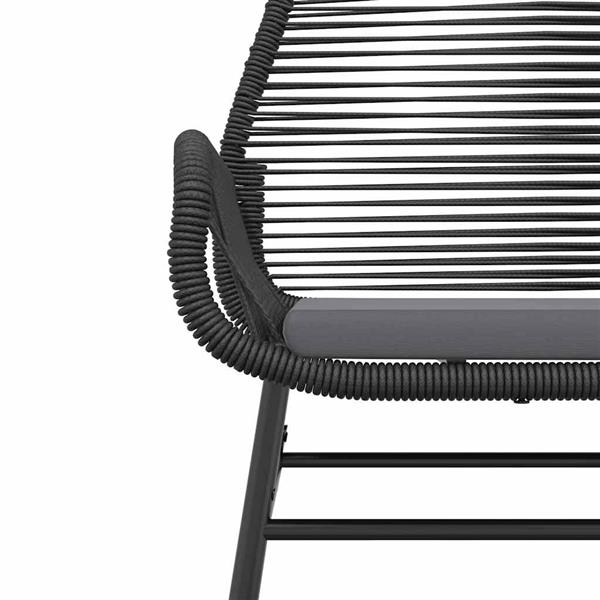 Grote foto vidaxl 3 delige tuinset met kussens poly rattan glas zwart tuin en terras tuinmeubelen