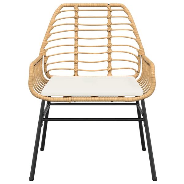 Grote foto vidaxl 5 delige tuinset met kussens poly rattan glas bruin tuin en terras tuinmeubelen