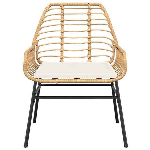 Grote foto vidaxl 5 delige tuinset met kussens poly rattan glas bruin tuin en terras tuinmeubelen