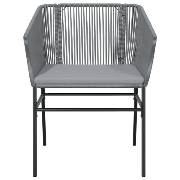 Grote foto vidaxl 5 delige tuinset met kussens poly rattan glas grijs tuin en terras tuinmeubelen