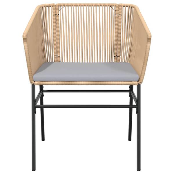 Grote foto vidaxl 3 delige tuinset met kussens poly rattan glas bruin tuin en terras tuinmeubelen