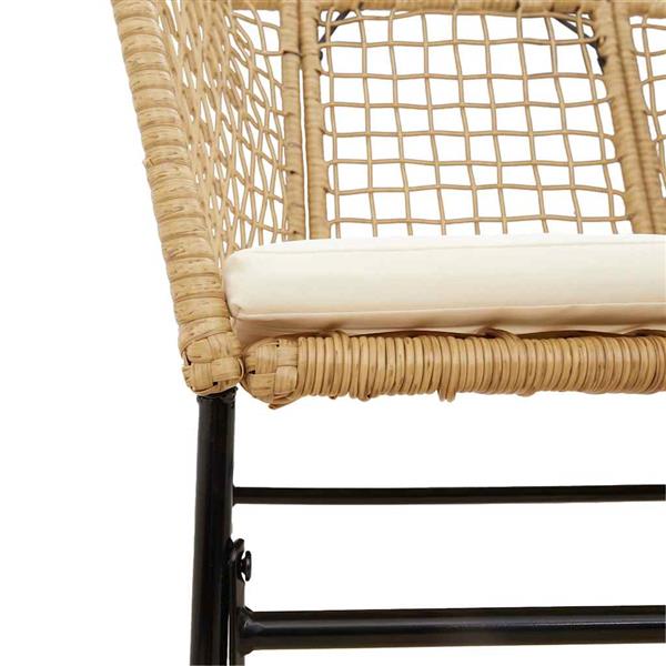 Grote foto vidaxl 5 delige tuinset met kussens poly rattan glas bruin tuin en terras tuinmeubelen