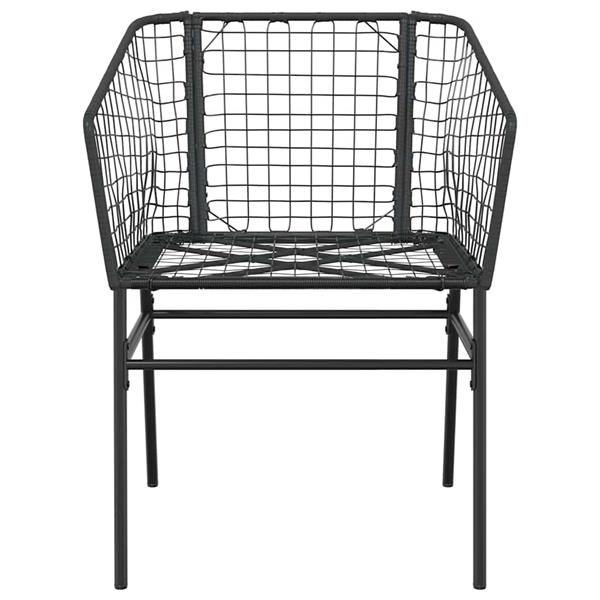 Grote foto vidaxl 5 delige tuinset poly rattan glas zwart tuin en terras tuinmeubelen