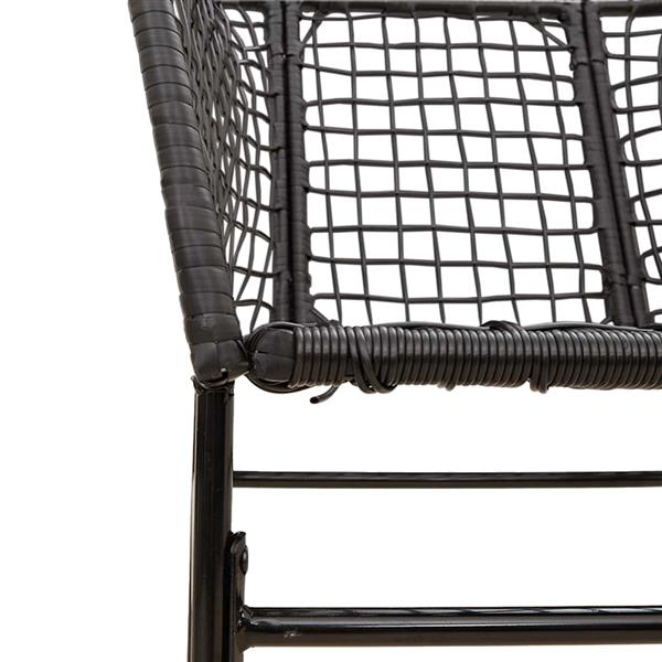 Grote foto vidaxl 5 delige tuinset poly rattan glas zwart tuin en terras tuinmeubelen