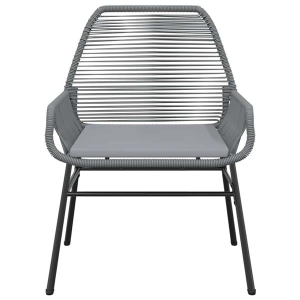 Grote foto vidaxl 5 delige tuinset met kussens poly rattan glas grijs tuin en terras tuinmeubelen
