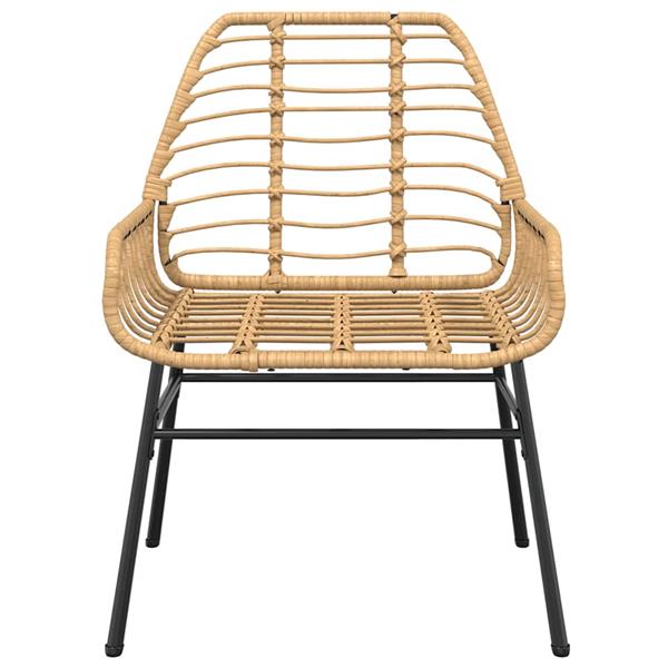 Grote foto vidaxl 5 delige tuinset poly rattan glas bruin tuin en terras tuinmeubelen