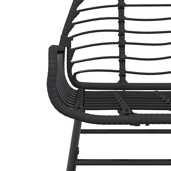 Grote foto vidaxl 5 delige tuinset poly rattan glas zwart tuin en terras tuinmeubelen