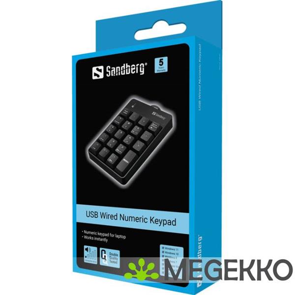 Grote foto sandberg usb wired numeric keypad numeriek toetsenbord computers en software toetsenborden