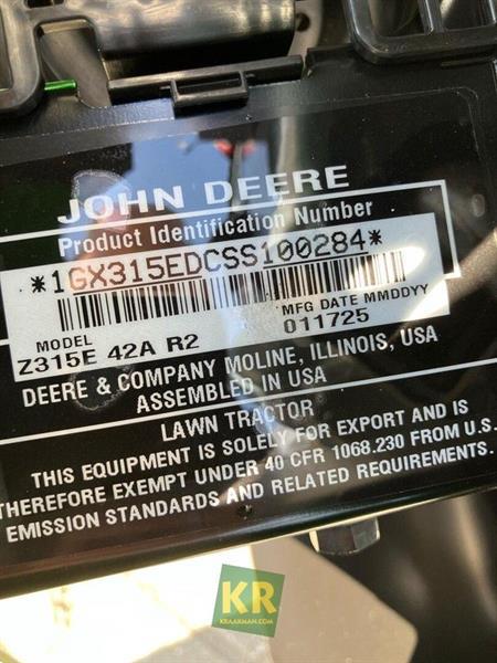 Grote foto john deere z315e zeroturn maaier 691991 agrarisch akkerbouw