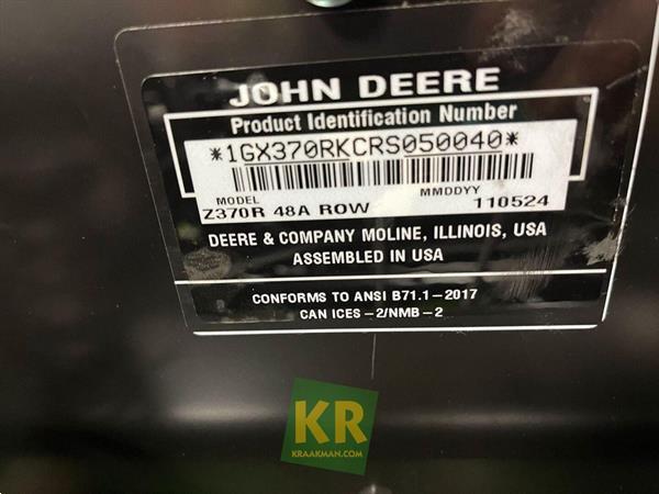 Grote foto john deere z370r electric 690546 agrarisch akkerbouw