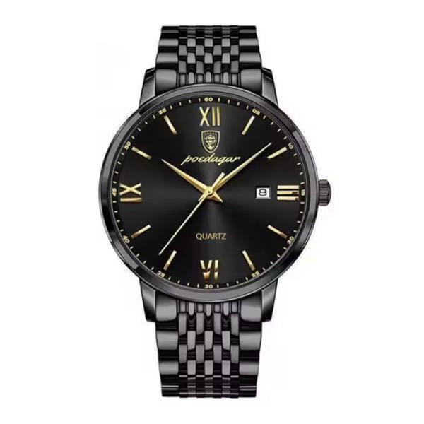 Grote foto luxe sport kwarts horloge 3 bar waterdicht lichtgevend herenhorloge roestvrij staal zwart kleding dames horloges