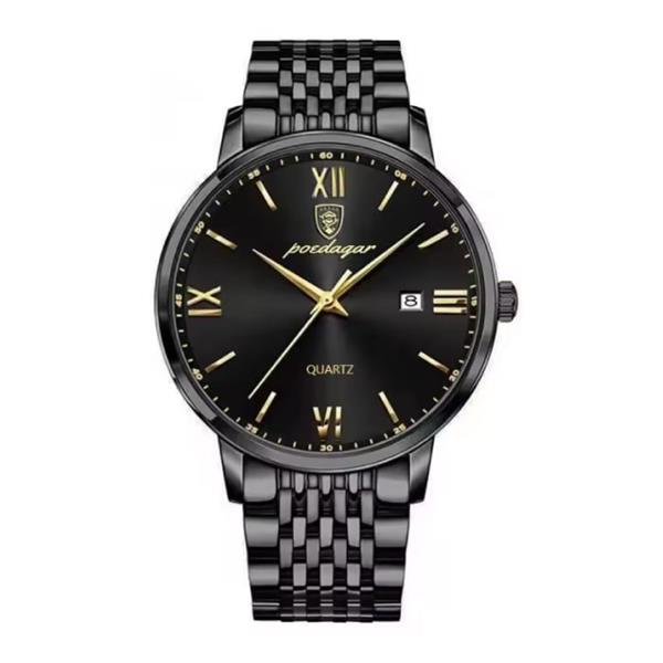 Grote foto luxe sport kwarts horloge 3 bar waterdicht lichtgevend herenhorloge roestvrij staal zwart kleding dames horloges