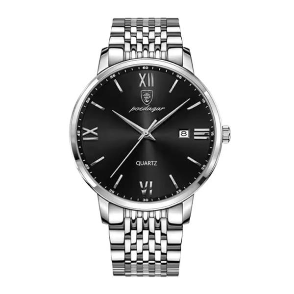Grote foto luxe sport kwarts horloge 3 bar waterdicht lichtgevend herenhorloge roestvrij staal zilver zwart kleding dames horloges