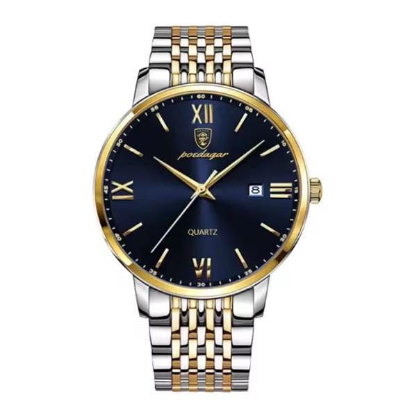 Grote foto luxe sport kwarts horloge 3 bar waterdicht lichtgevend herenhorloge roestvrij staal goud blauw kleding dames horloges