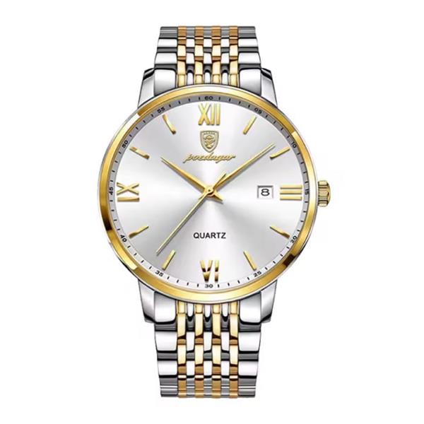 Grote foto luxe sport kwarts horloge 3 bar waterdicht lichtgevend herenhorloge roestvrij staal goud wit kleding dames horloges