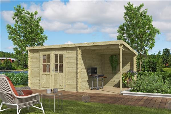 Grote foto blokhut met overkapping tampa 481x292 tuin en terras tuinhuisjes en blokhutten
