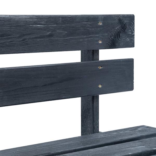 Grote foto vidaxl tuinbank pallet hout zwart tuin en terras tuinmeubelen