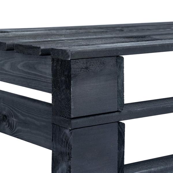 Grote foto vidaxl tuinbank pallet hout zwart tuin en terras tuinmeubelen