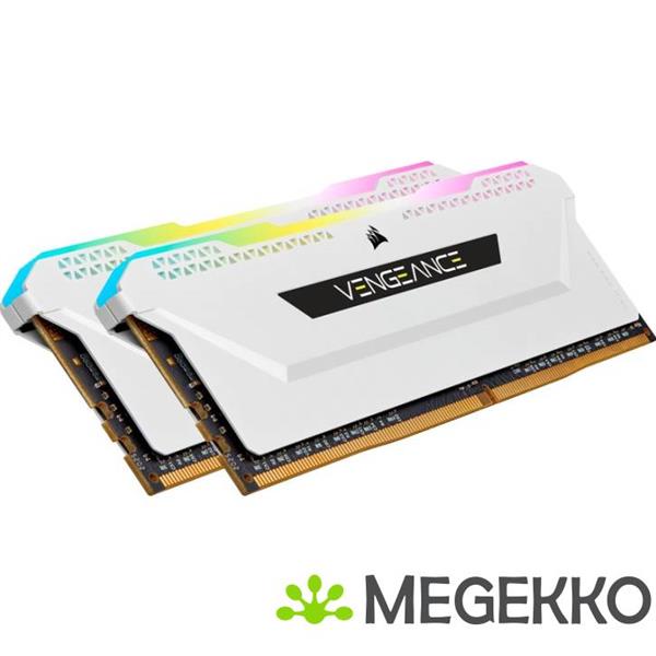Grote foto corsair ddr4 vengeance rgb pro sl 2x16gb 3600 white computers en software harde schijven