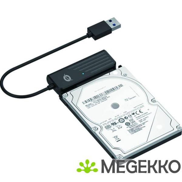 Grote foto conceptronic abby01b kabeladapter verloopstukje usb a sata zwart computers en software harde schijven